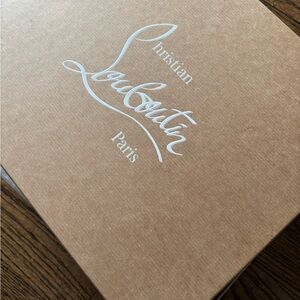 Christian Louboutin Tan Box with White Logo